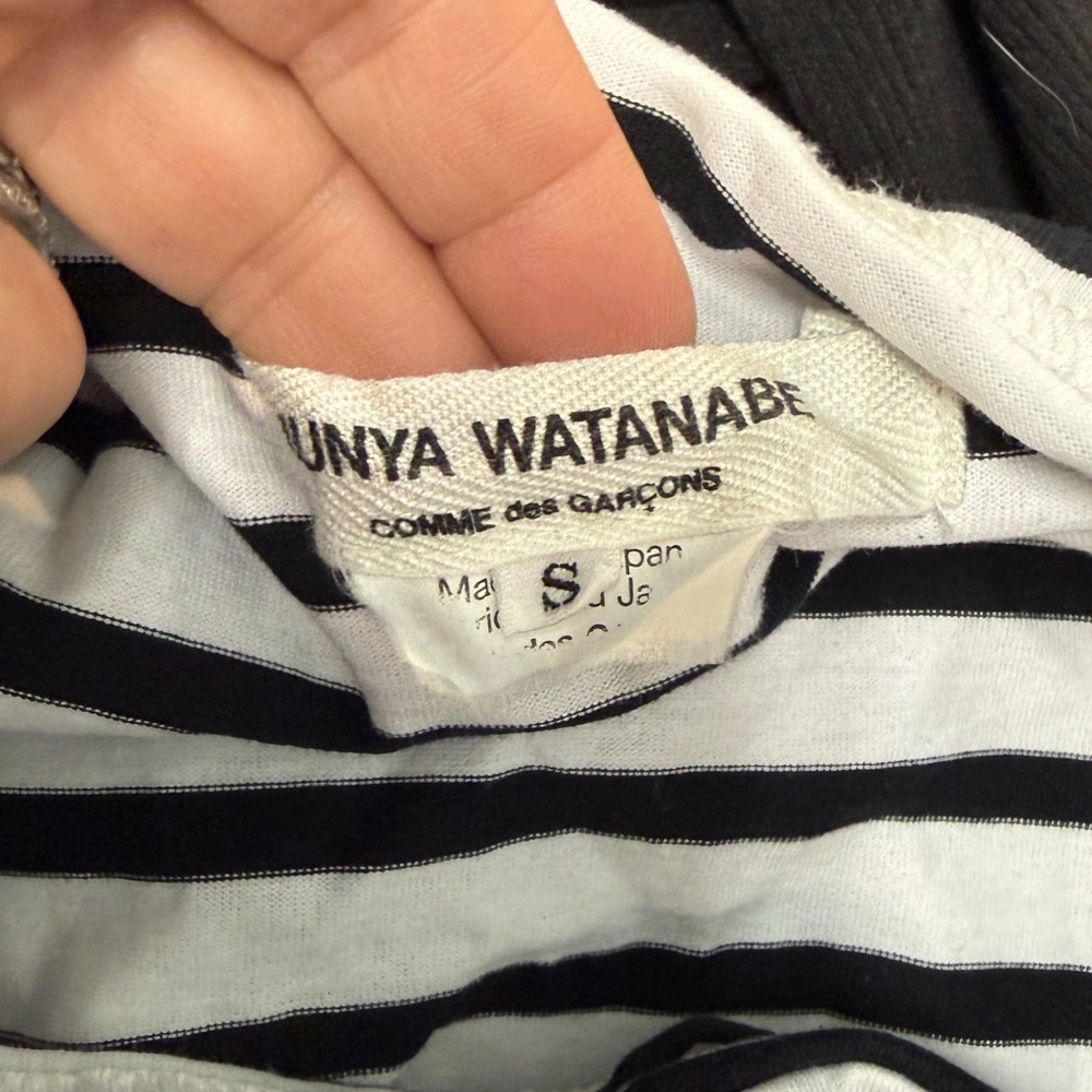 Toru Watanabe Comme des Garçons Striped Tee - Black & White